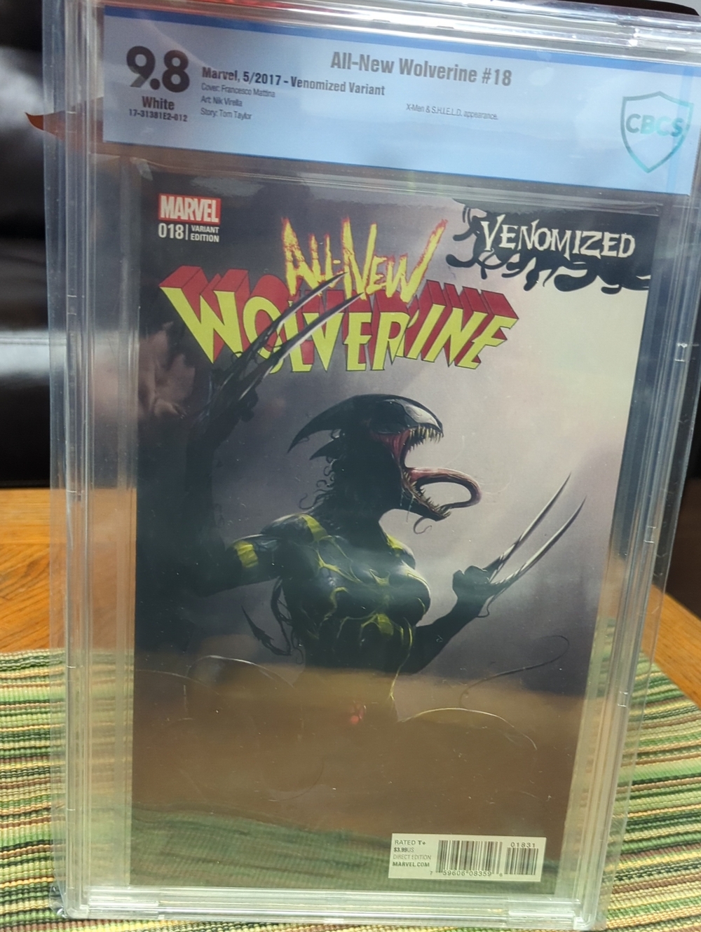 Marvel Venomized All-New Wolverine #18 Comic Book Cover - Black, Yellow, Red